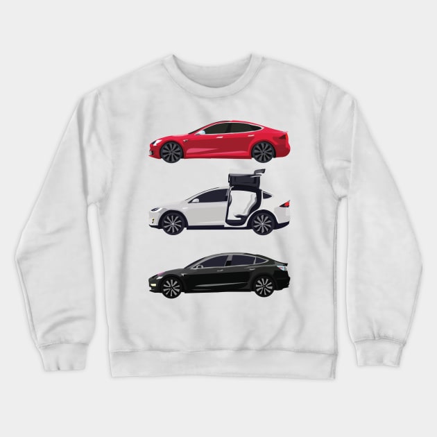 Minimalist Tesla 02 Crewneck Sweatshirt by Vertei